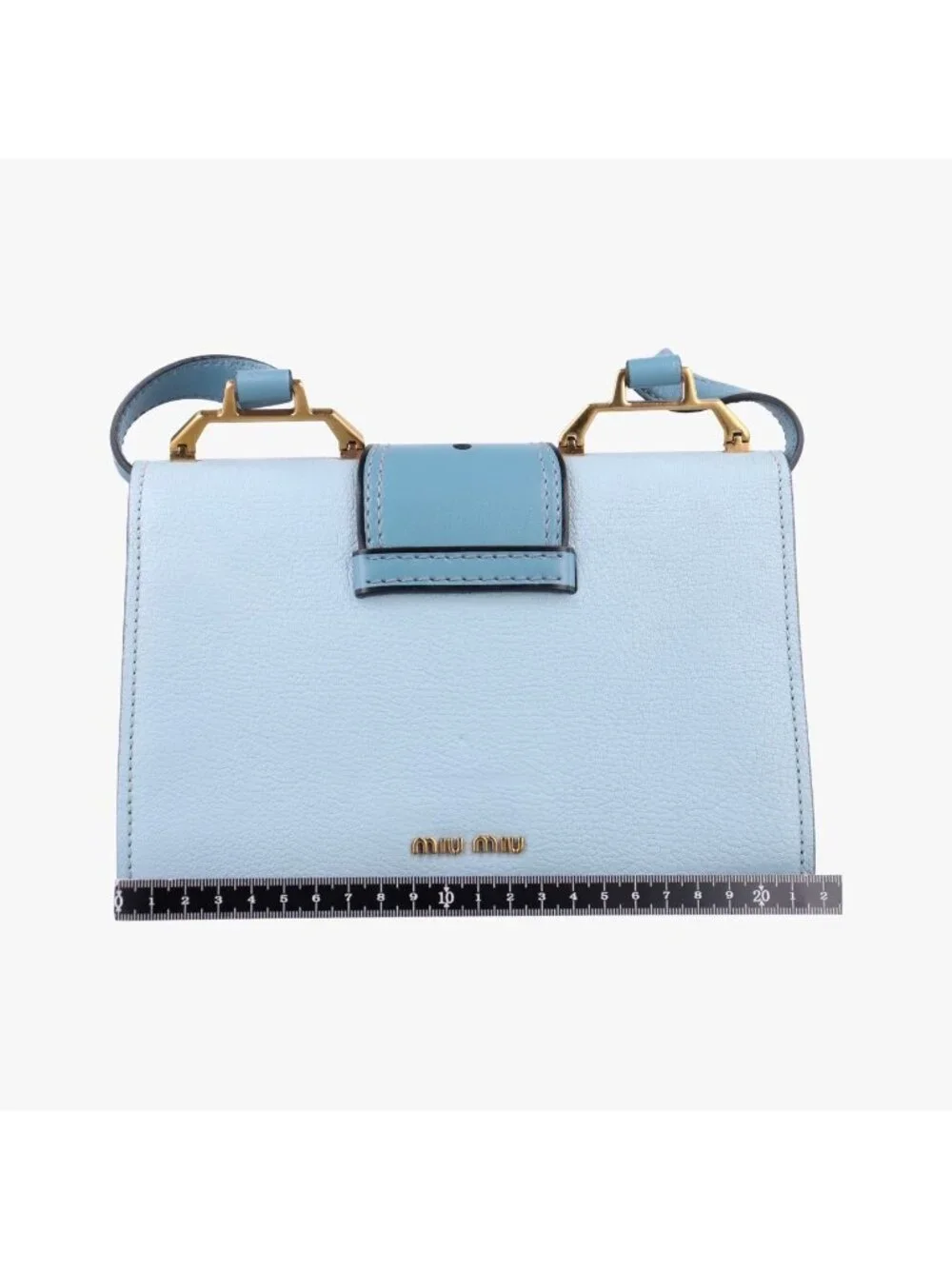 Miu Miu Blue Multicolor Leather Shoulder Bag